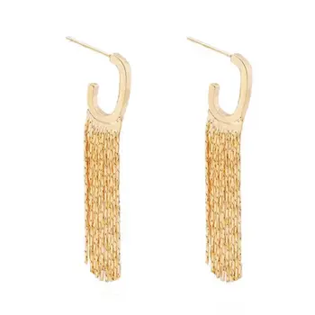 8 best sales Boucles d'oreilles à pompon doré - №6