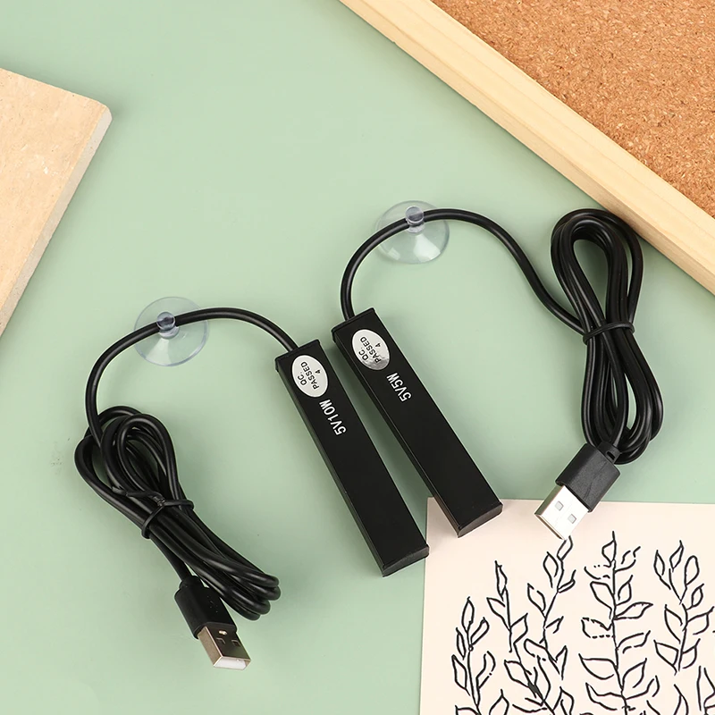 1Pc 5/10W Mini Aquarium Heater USB Charging For Small Fish Tank Heater Energy Saving Over Temperature Protection Accessories