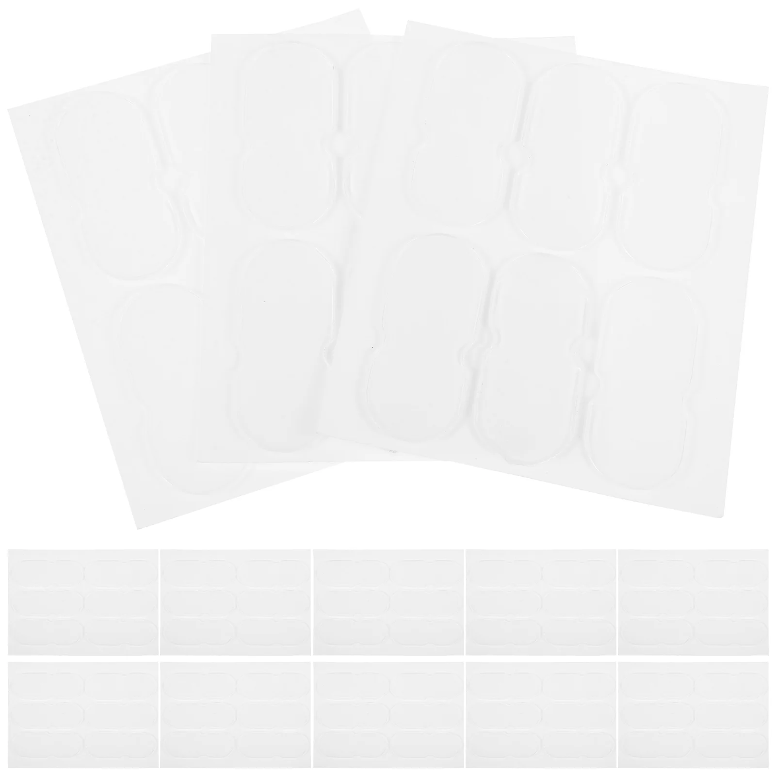 

60 Pcs Ear Stickers Correction Patch Vertical Accessory Veneer Cosmetics Tape Silica Gel Clear Silicone