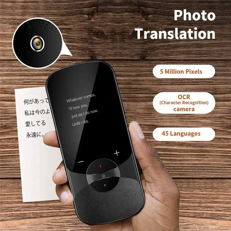 A73E-Translation Equipment Two-Way Voice Intelligent Translation Simultaneous 108 Languages For Travel And Outdoor