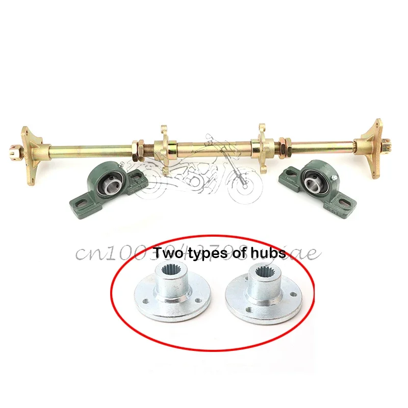 

1Set 610mm Rear Axle Assembly Kit 50mm/78mm*3 17T Wheels for Mini Kart ATV Off-road Vehicle Drift Tricycle Accessories