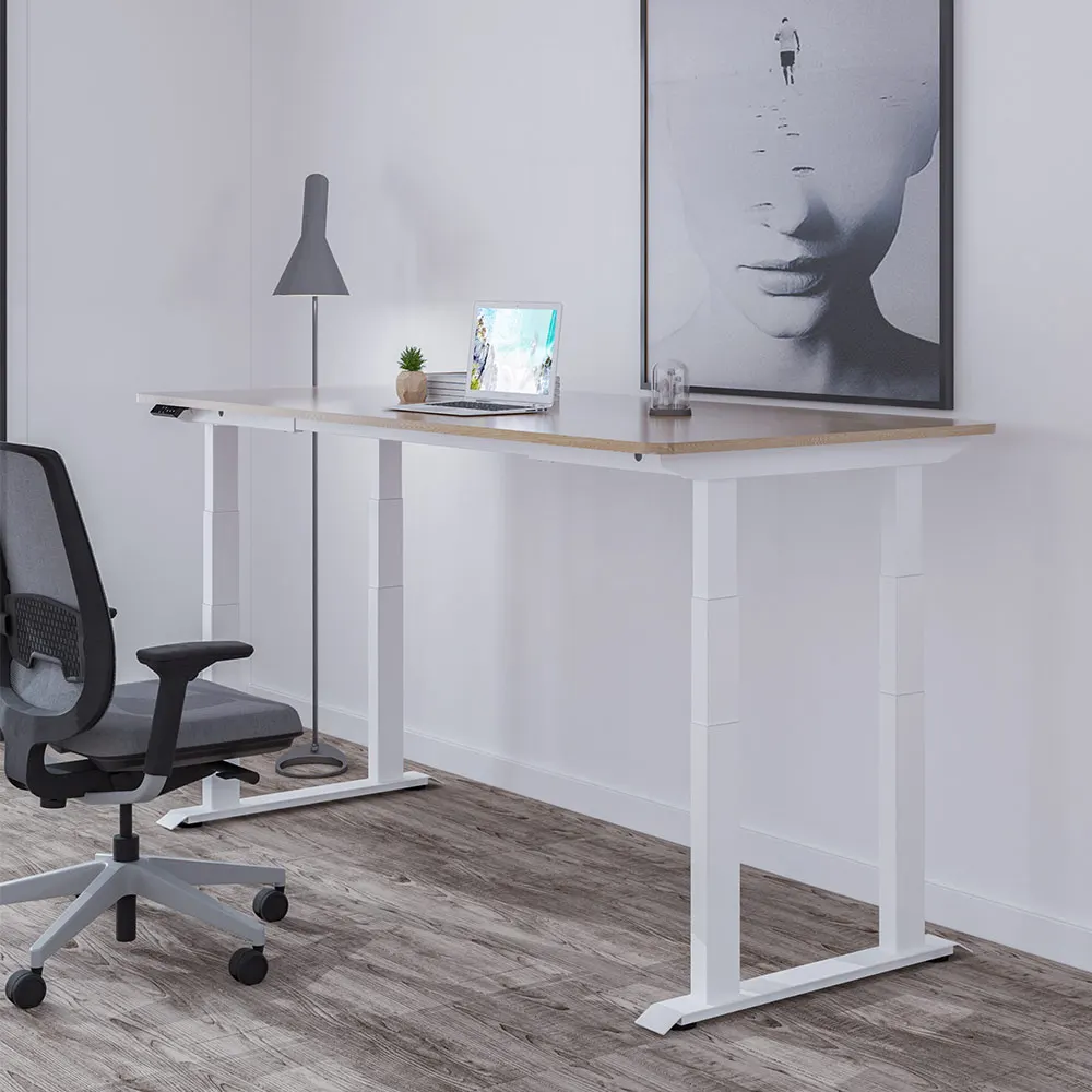 Strong Sturdy Height Adjustable Home Office Computer Workstation Four Leg Electric Sit Stand Desk Frame Kit Electric Desk 4 Legs
