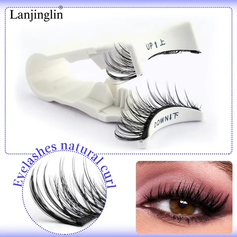 Lanjinglin 3D Magnetiska Lösögonfransar Pincett Set Kosmetika Naturliga Mink Lösögonfransar Professionellt Ögonfransförlängningsverktyg Makeup 8 best sales magnetiska ögonfransar - №4
