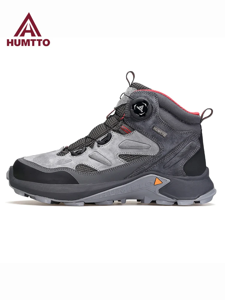 HUMTTO 2023 Hiking Boots Men Cow Leather men trekking shoes Outdoor Sport casual Climbing Mountain Hunting Walking Sneakers