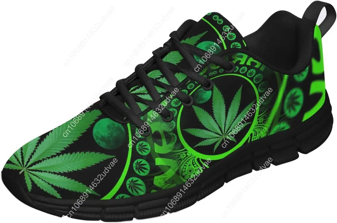 

Mens Womens Marijuana Print Running Shoes,Athletic Tennis Sneakers Comfortable Fashion Weed Shoes