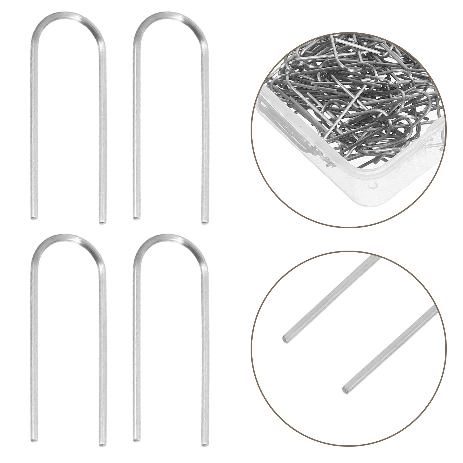 

60Pcs High Temp Nichrome Wire Hooks U Shape for DIY Ceramics Glass Fusing Pendants Craft Kiln Hanging Accessories