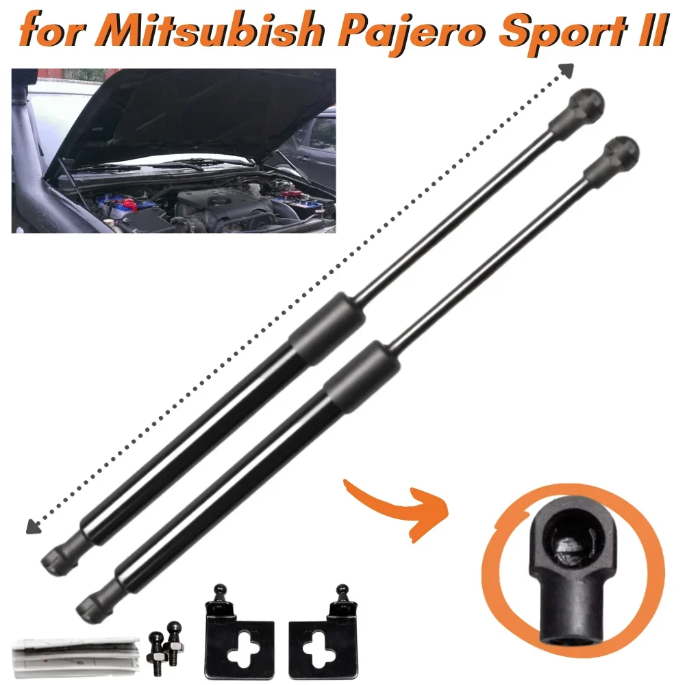 

Qty(2) Hood Struts for Mitsubishi Pajero/Montero Sport II 2008-2016 KG/KH/PB for Challenger Front Bonnet Gas Spring Lift Support