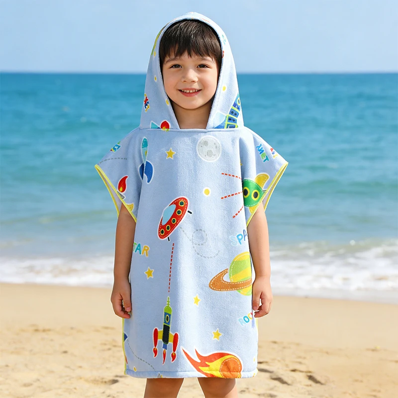 Summer baby and children's bathrobes sports quick drying absorbent wipes portable travel beach towels