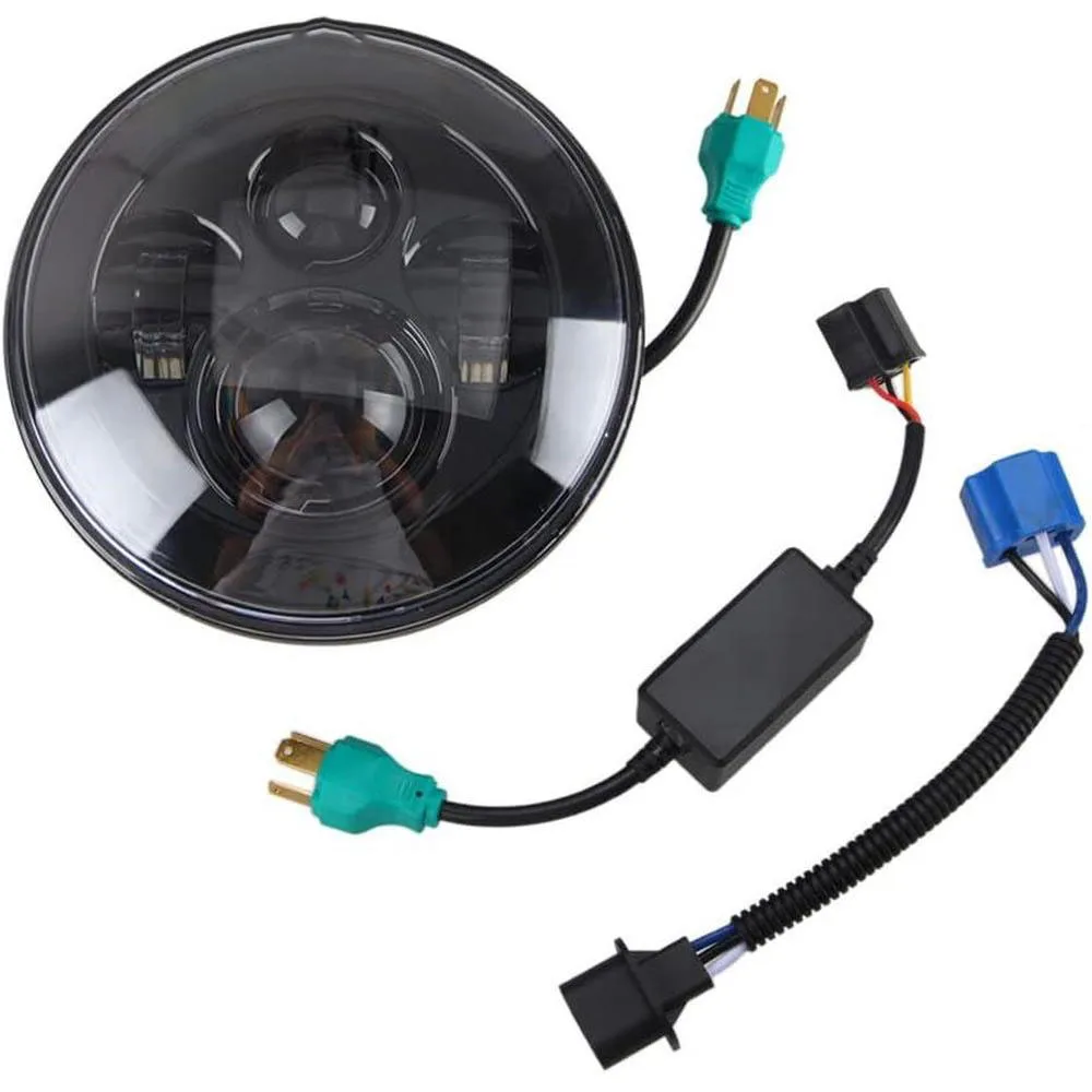 

60W 12V 7 Inch Motorcycle LED Headlight with H4 H13 Connector Adapter