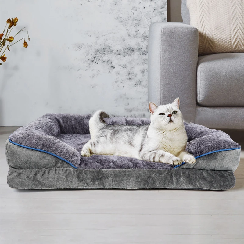 

Wholesale Pet Supplies Upgraded Dog Bed Elevated Washable Luxury Pet Bed for Large Dog Sofa Memory Foam Human Size Dog Bed