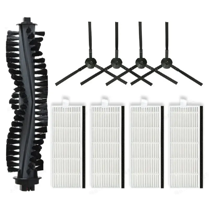 [NEW!A38F】 Roller Main Side Brush Hepa Filter Strainer Replacement Kit For Ilife Chuwi A4/A4S/A40/Amibot Spirit H2O Robot Vacuum