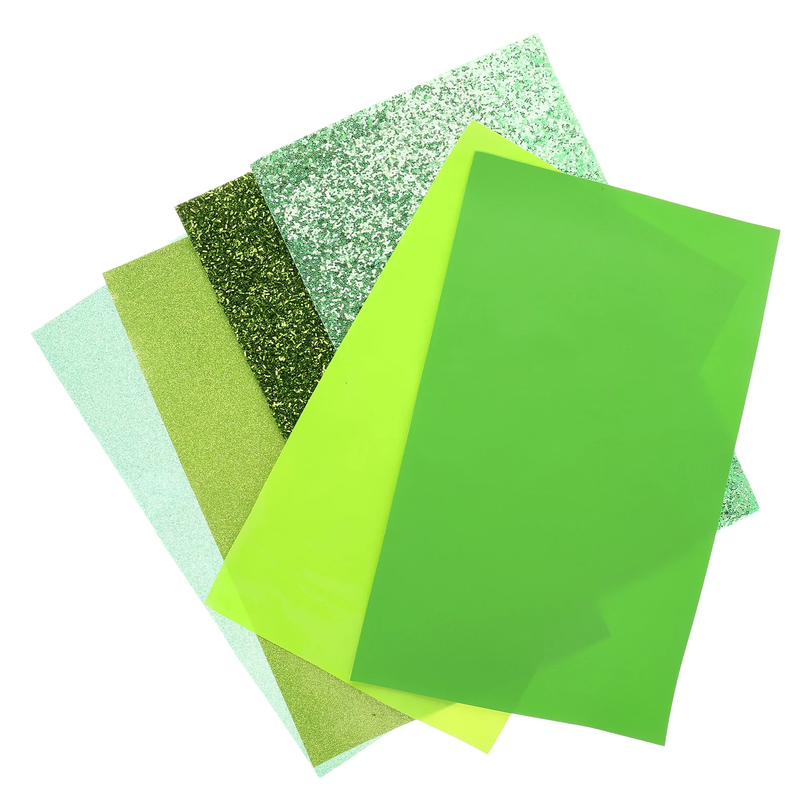 

6pcs Green Shiny Pu Sheet For Diy Craft Sewing Fabric Bow Earrings Home Decorations Handmade Fun