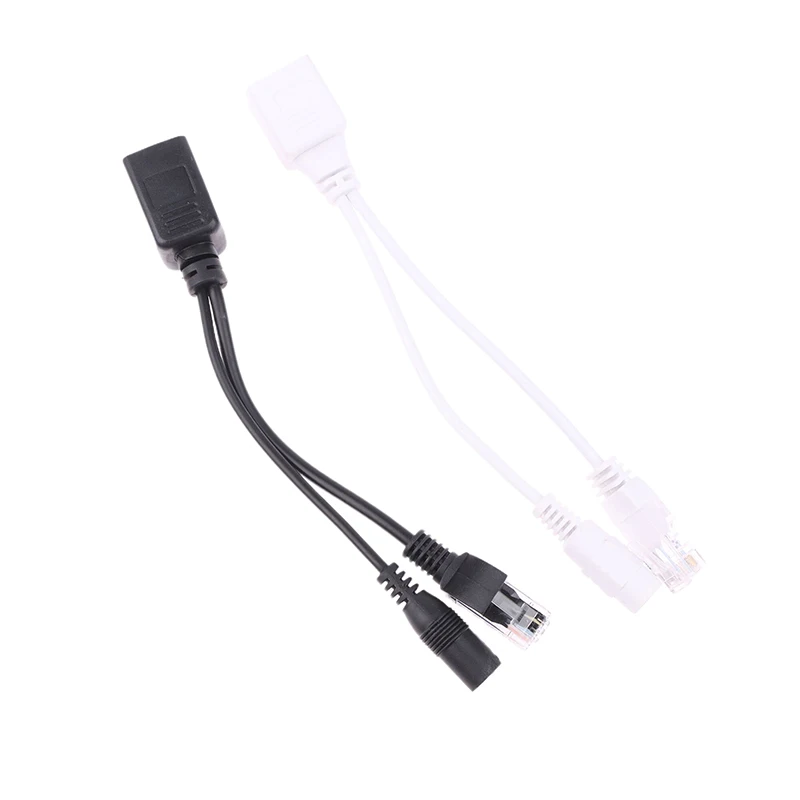 Kabel POE kabel adaptor atas Ethernet pasif kabel POE Splitter RJ45 modul catu daya injektor 12-48v untuk kamera