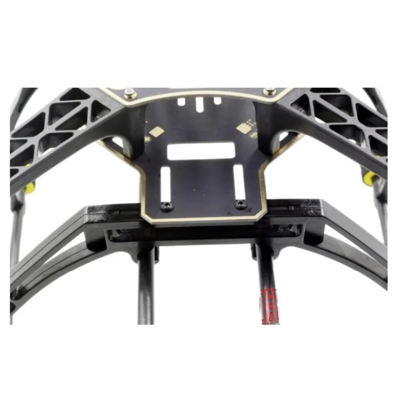 Dérapage de train d'atterrissage de cadre de quadrirotor, drone RC multi-rotor noir, amortissement de cardan aérien DJI FPV, repose-pieds haut, F450, F550, F650