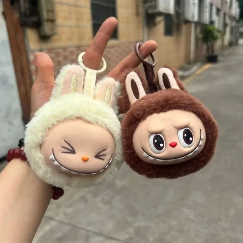 New Labubu Plush Keychain Cartoon Labubu Backpack Pendant Car Key Decoration Coin Purse Plush Pendant Children Toys Gifts