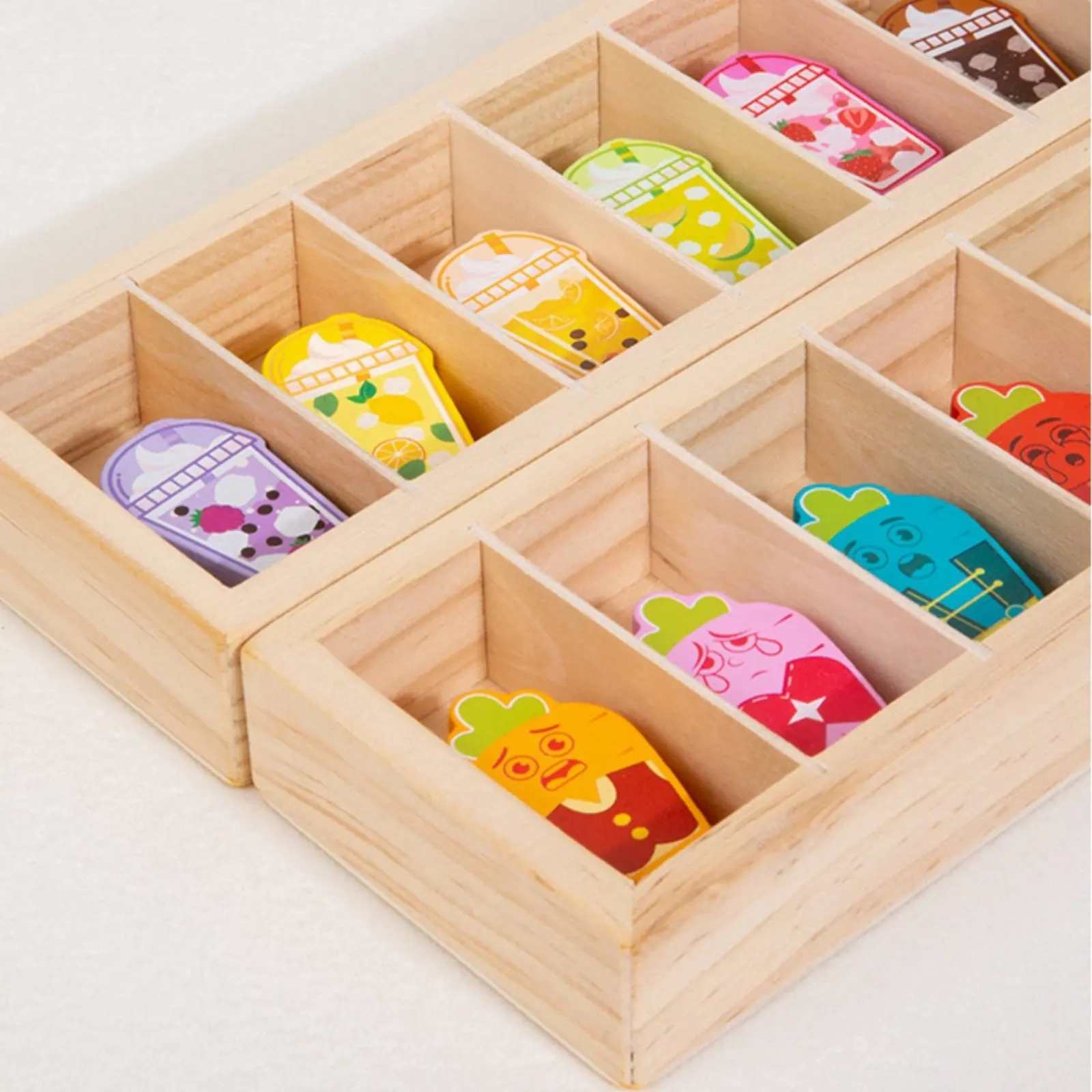 

Wooden Color Matching Game Early Learning Color Pair Toy Set Wooden Memory Matching Blocks Educational Brain Training