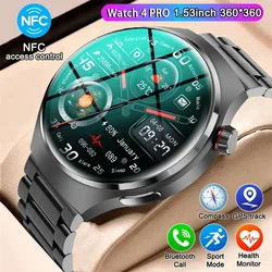 2023 New NFC Smart Watch Men GT4 Pro AMOLED HD Screen Heart Rate Bluetooth Call IP68 Waterproof GPS SmartWatch For HUAWEI Xiaomi