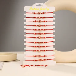 12 Chain Light Luxury Alcove Design Evil Eye Woven Bracelet Rope Chain for Men and Women
