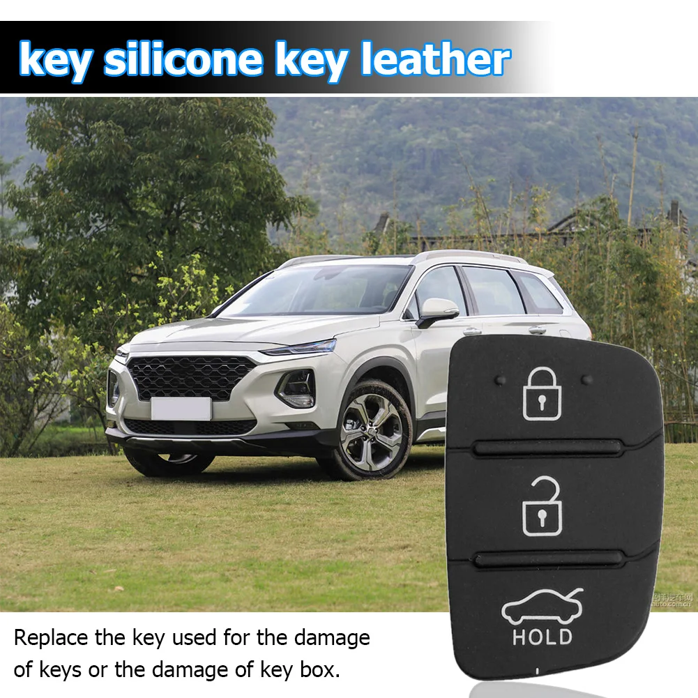 Remote Key Smart Card Car Key Car 3 Button Flip Folding Key Shell Silicone Pad Replacement for Hyundai Kia