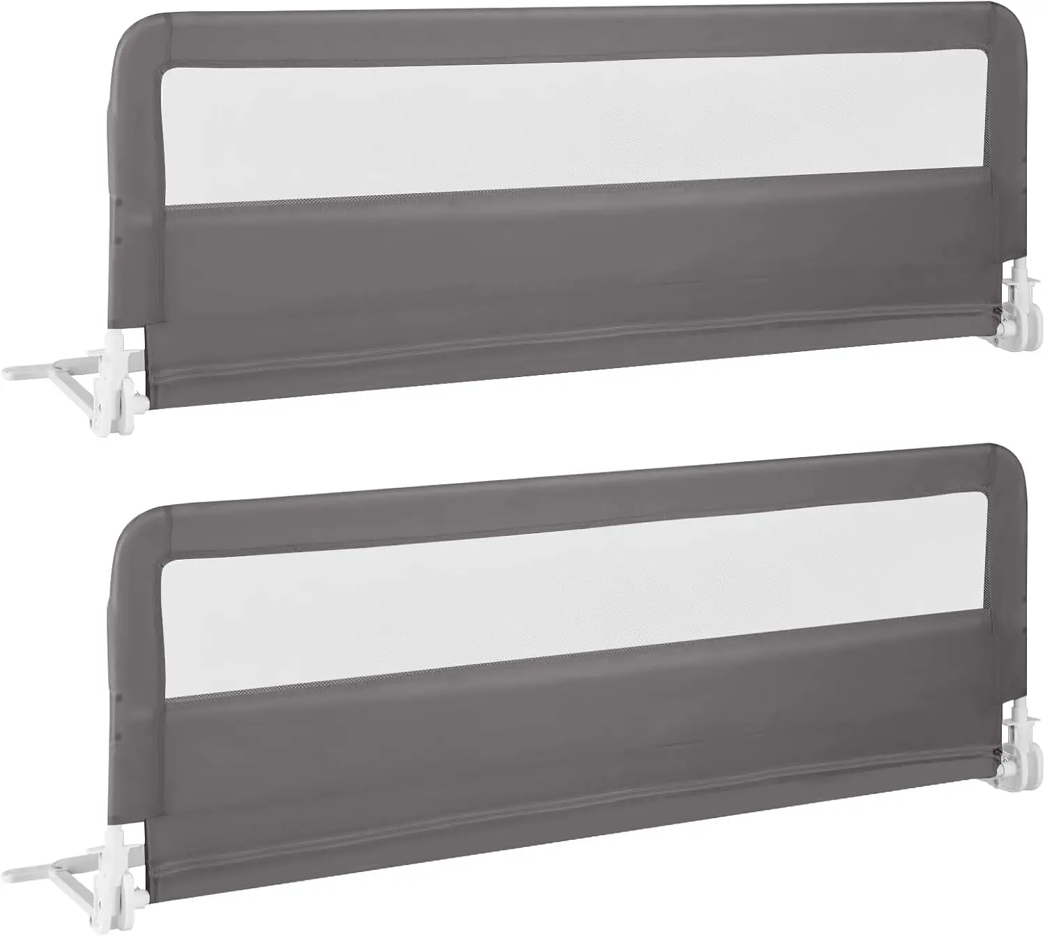 Bed Rail for Toddlers, 59-in Extra Long, Portable Safety Bed Guardrail w/Double Safety Child Lock, Foldable Baby Bed Rail Guard,