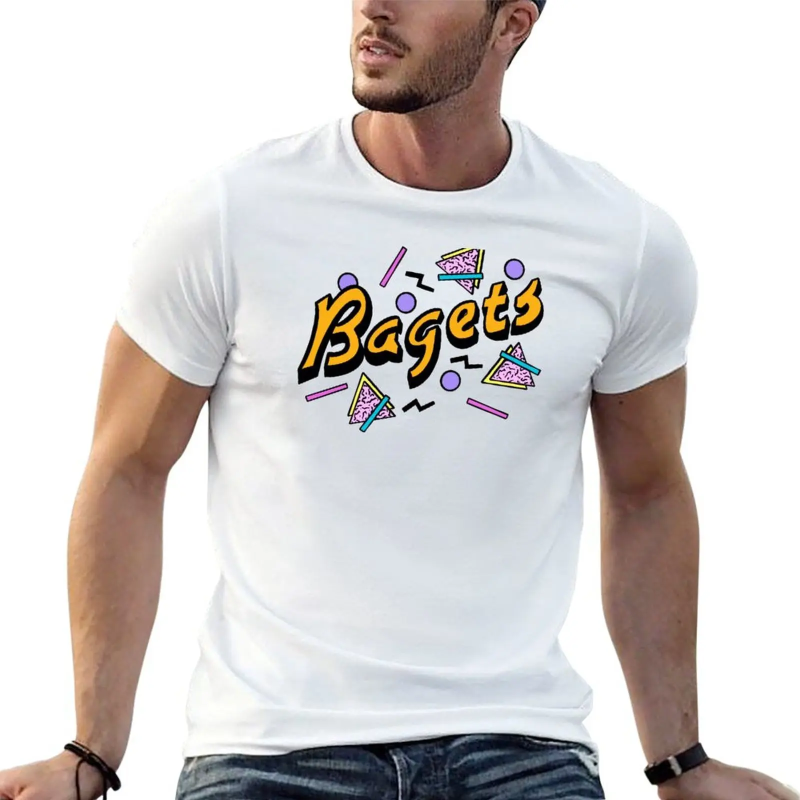 BAGETS 80S 90S RETRO PINOY 2 CAP T-Shirt kawaii clothes anime t shirts for men cotton
