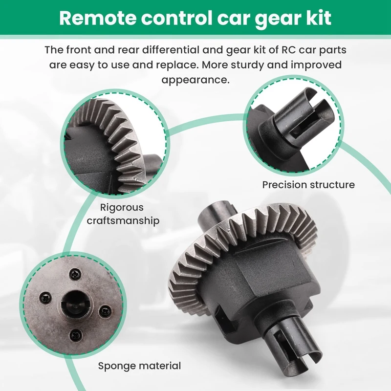 Differenziale anteriore e posteriore e Kit di ingranaggi per HSP Redcat Volcano 94123 94107 94111 94118 94166 1/10 parti di aggiornamento per auto RC