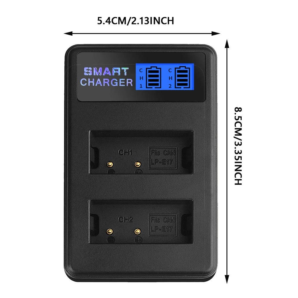 LP-E17 LPE17 LP E17 Battery + LCD USB Dual Charger for Canon EOS 200D M3 M6 750D 760D T6i T6s 800D 8000D Kiss X8i Cameras