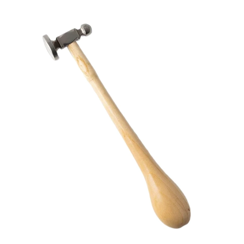 Round and Flat Faced Jeweler's Hammer for Metalwork Projects Practical Ergonomic Goldsmith Hammer for DIY Enthusiasts