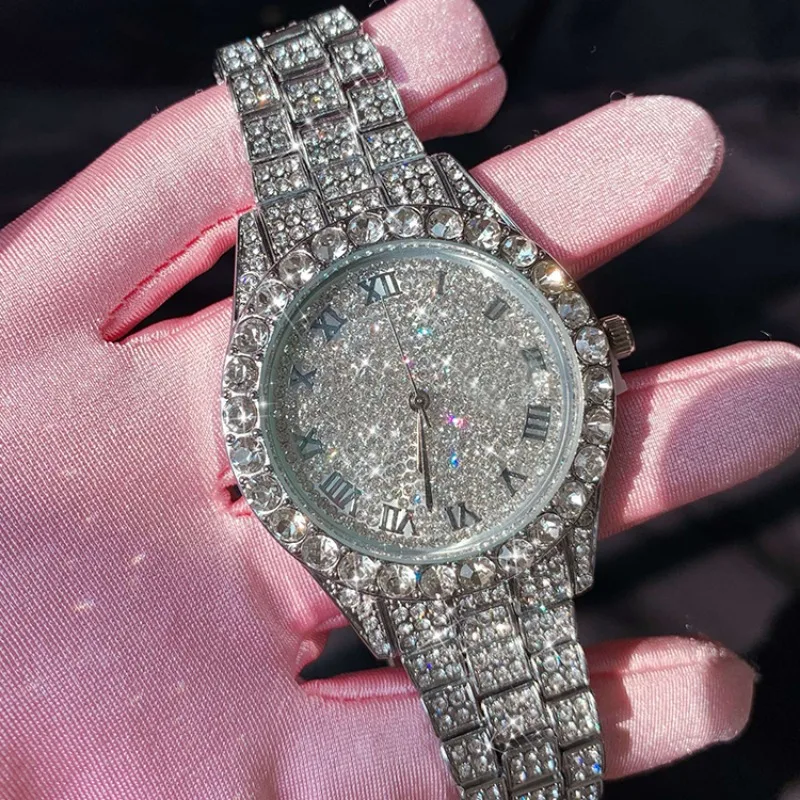 

Luxury Shining Diamond Watch Women Brand Quartz Gold Bracelet Watches Ladies Zircon Crystal Top Elegant Wristwatch Clock Gifts