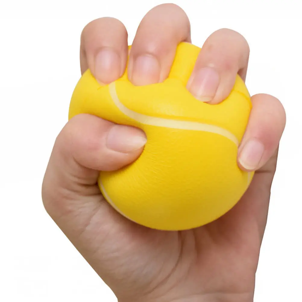 

1pc Grip Ball For Hand Strength Training Pu Silicone Finger Exerciser Squeeze Stress Relief Fitness Hand Resistance Ball