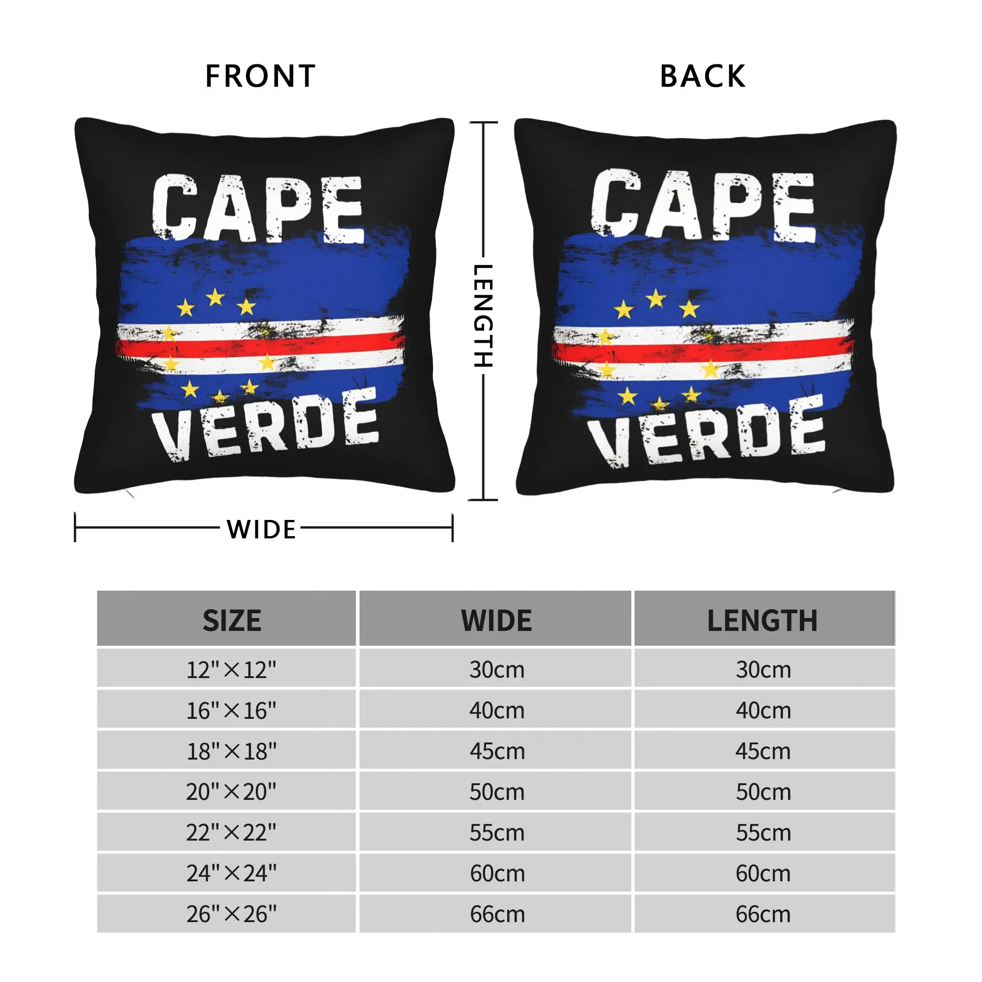 Cape Verde Cape Verdean  Square Pillow Cases  Cushion Cover Custom Zipper Decor Pillowcover for Car 18