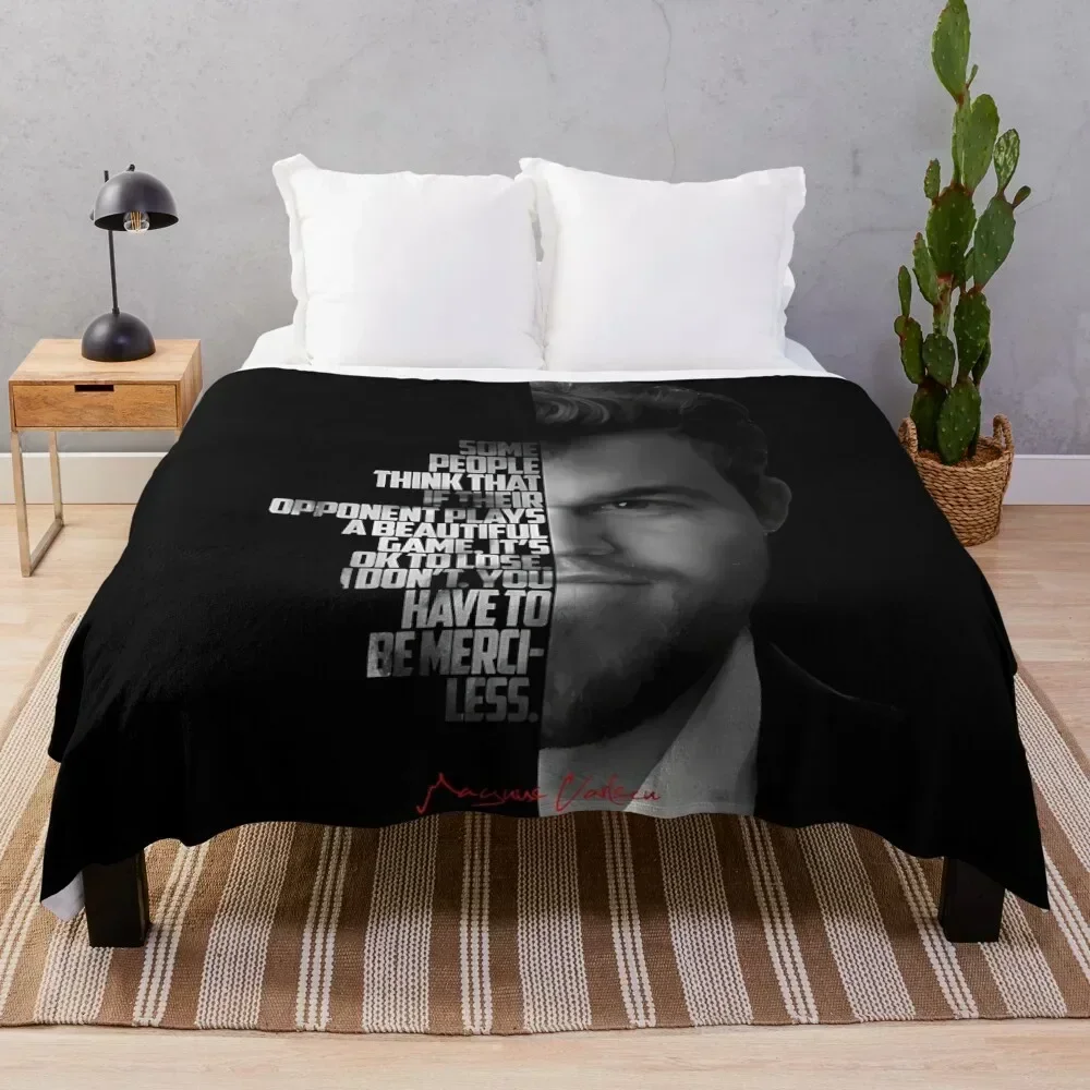 Black and white Magnus Carlsen quote. Throw Blanket