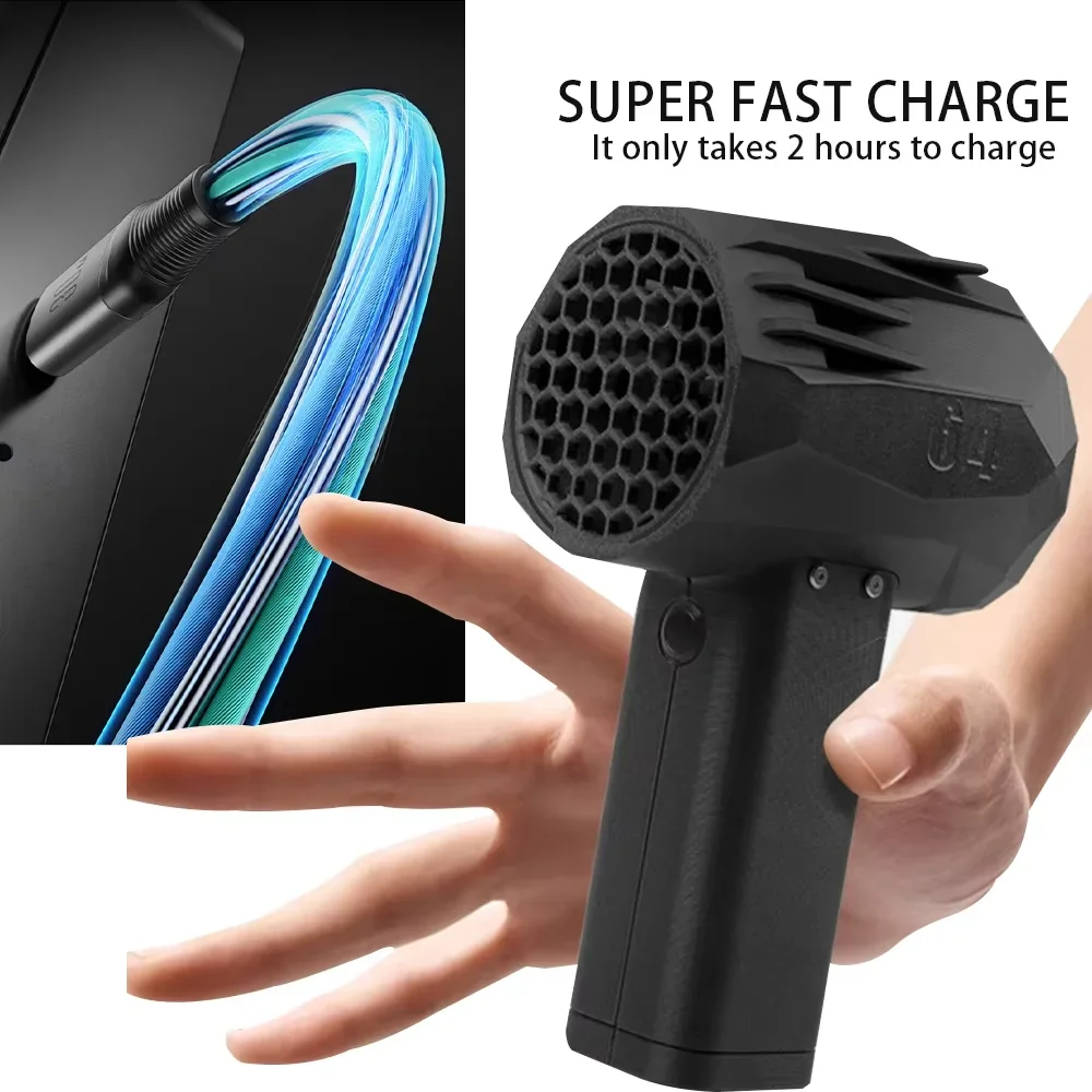 

X64 Mini Turbo Fan Thrust 1400G Wind Speed 240km/h Car Violent Blower Handheld Turbo Jet Fan Brushless Motor High Power Duct Fan