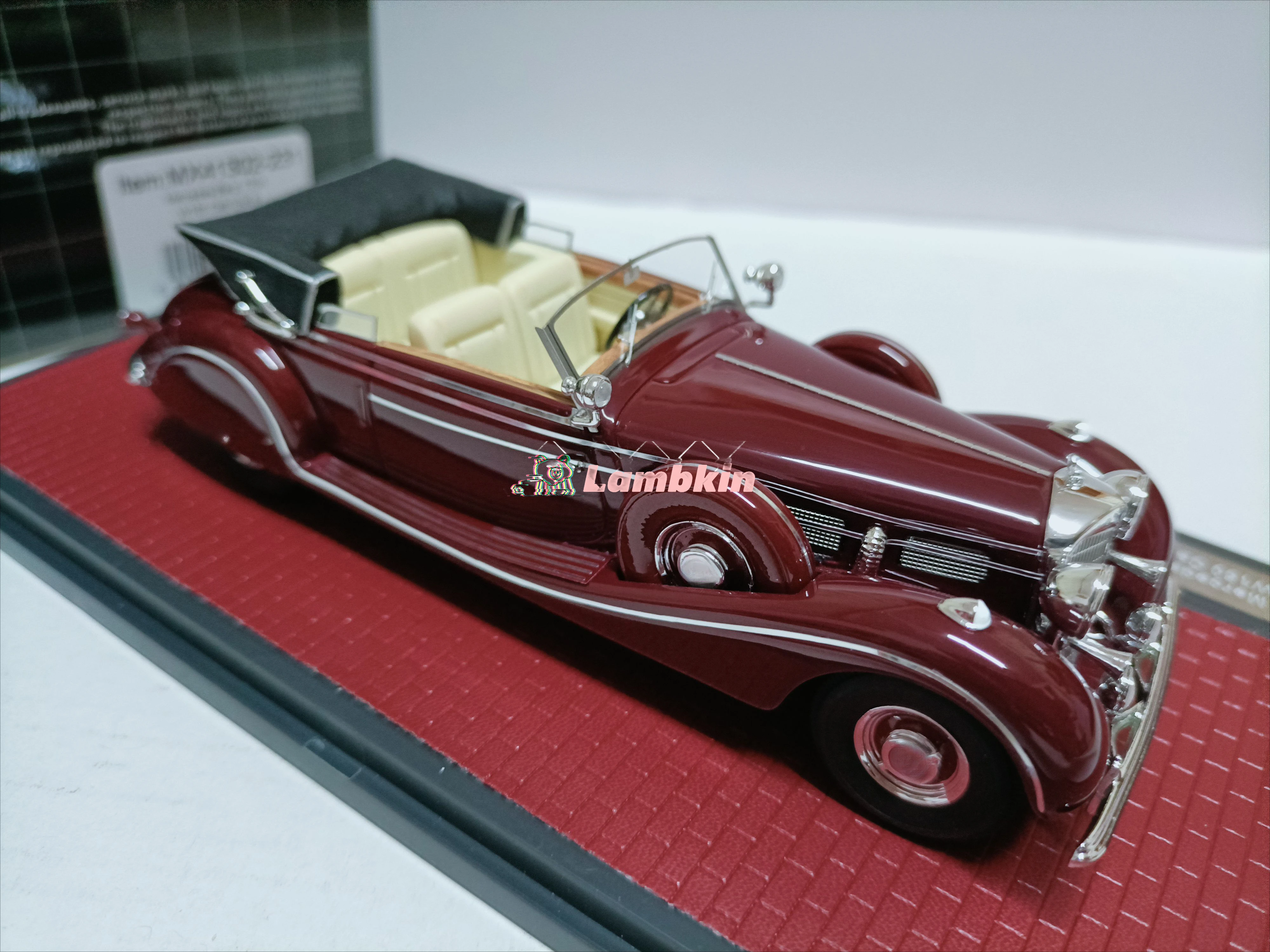 Matrix 1/43 benz-770K W150 B 1939 red open top luxury sedan model Collectible Miniature