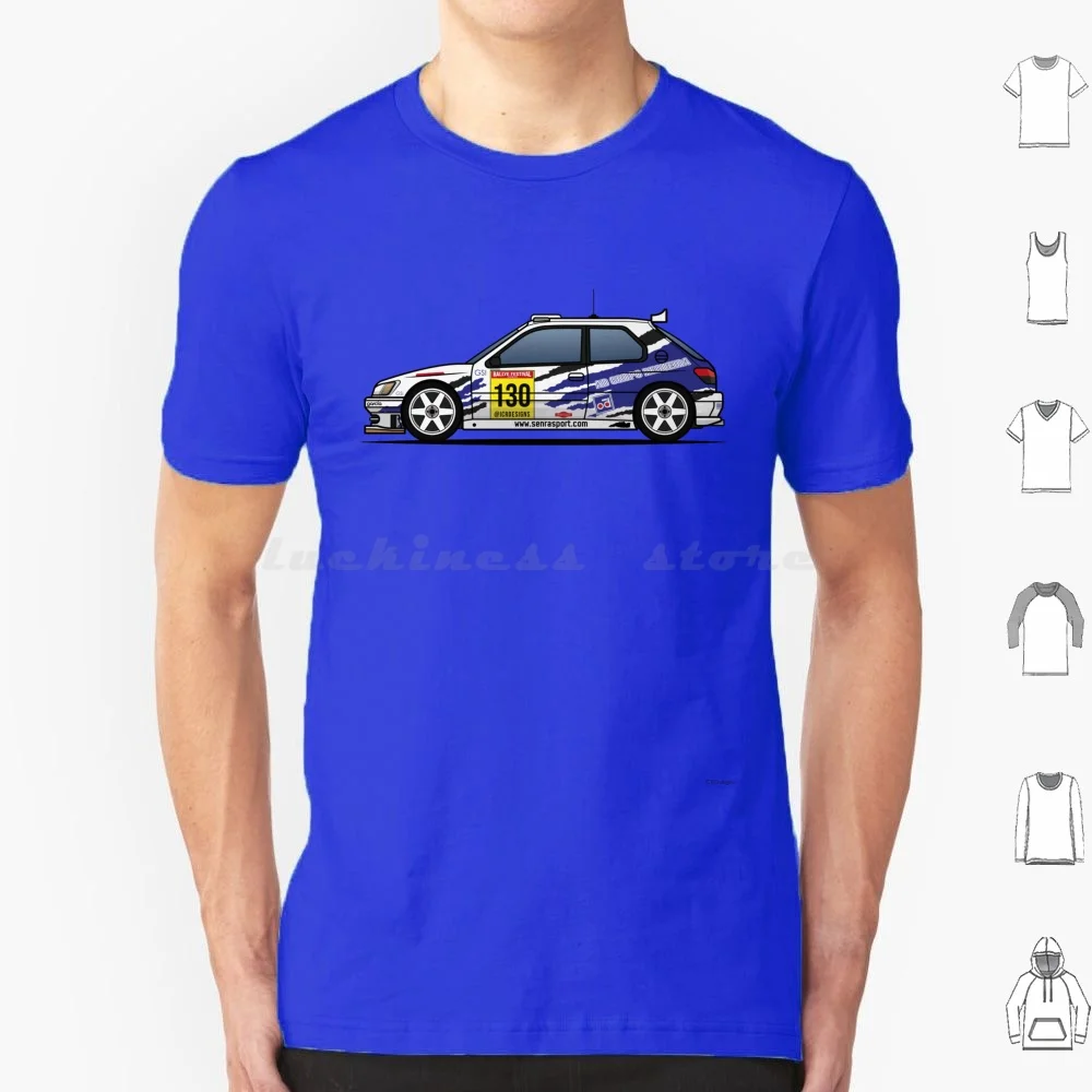 306 maxi kit carro manuel senra t camisa de algodão das mulheres dos homens diy impressão rally sujeira rally rally 306 306 kitcar kit carro rally maxi