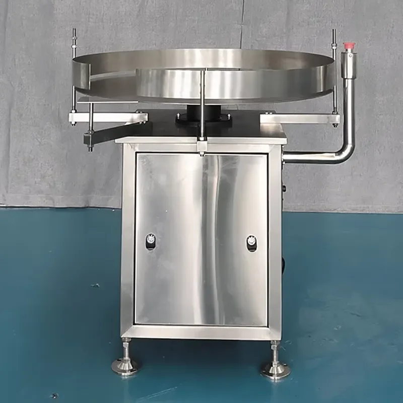 Automatic Round Bottle Can Tin Rotary Feeding Table Accumulation Unscrambler Table Machines Rotating Turntable