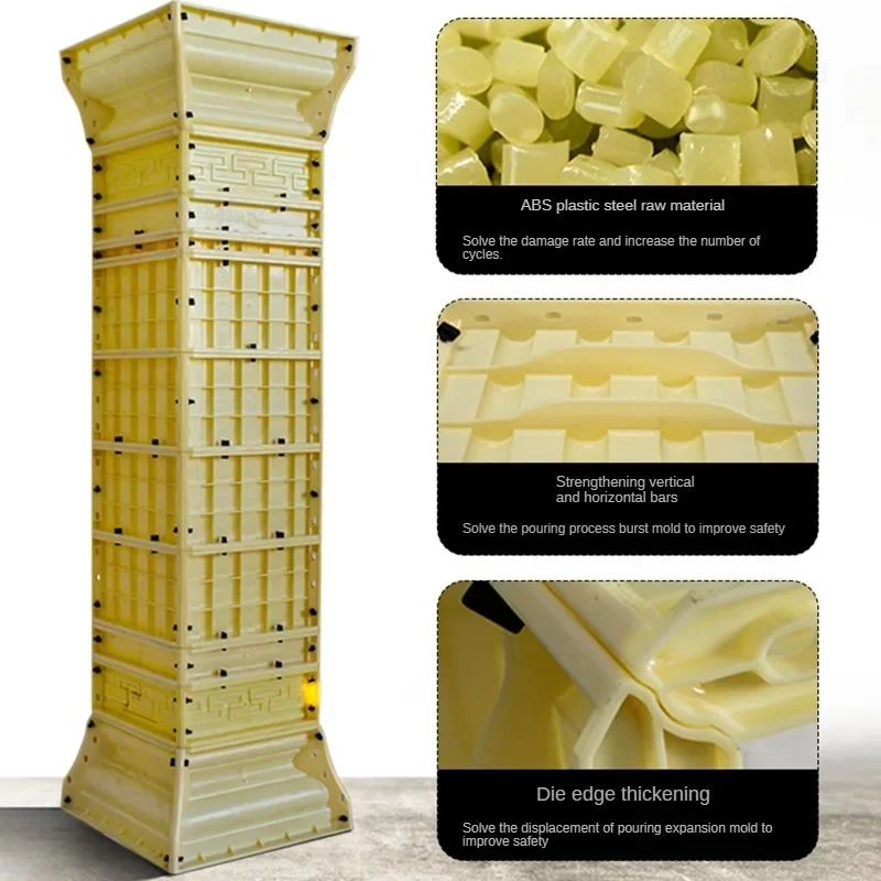 

Коммерческая форма для римской колонны для украшения ворот, европейский квадратный дом, цементный шаблон, простая форма для сращивания зданий для дома A