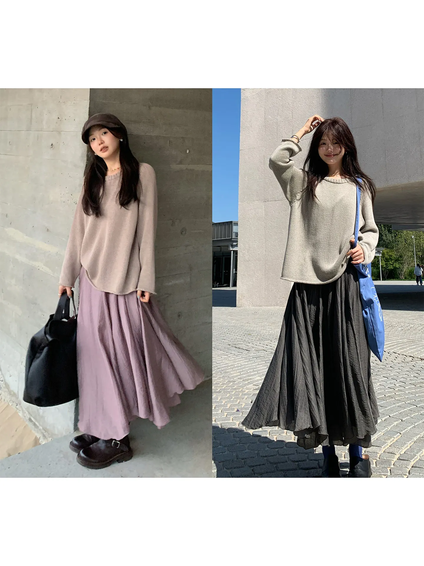

Ladies' Long Sve Knitted Sweater Casual Sle Loose Fit Cotton Linen Blend Comfortable Lazy Faion Trend for Autumn Winter