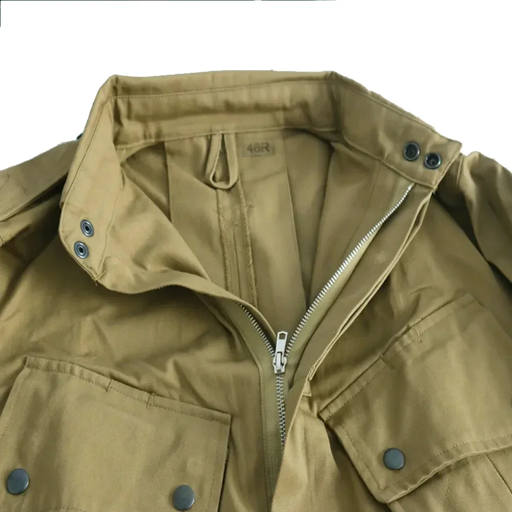 Giacca da ufficiale M42 cappotto da paracadutista Outdoor Retro WW2 con uniforme da allenamento per cintura per uomo giacca a vento con cerniera wii