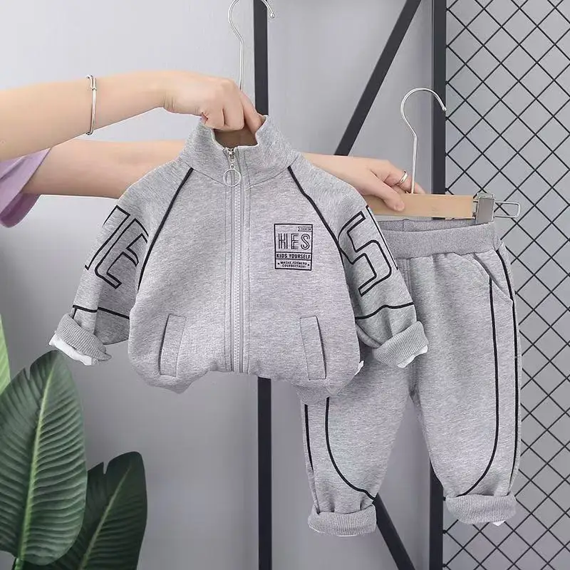 

Children's Clothing Boys Girl Spring Set 2026 New Cotton Casual Jacket +Pant Two-piece Set For Children Kids Outfits 80-120CM