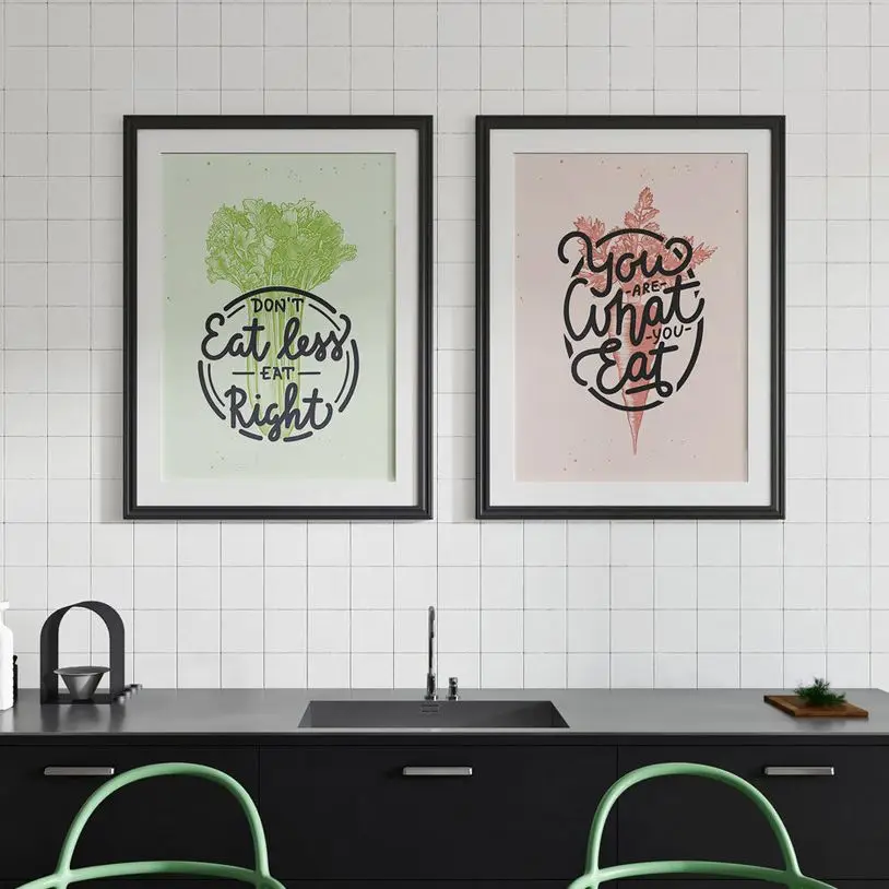 

Carrot And Celery Restaurant Kitchen Wall Art Print Canvas Painting Vintage Nordic Posters Wall Picture For Living Room Decor