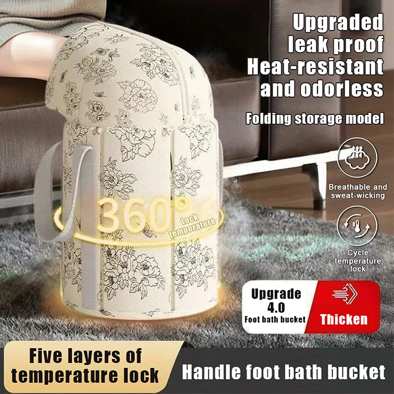 New Foot Bath Bag On Calf Foldable Foot Bath Tub Portable Home Bedroom Winter Foot Bath Tub Foot Soaking Tub Insulation - view 3