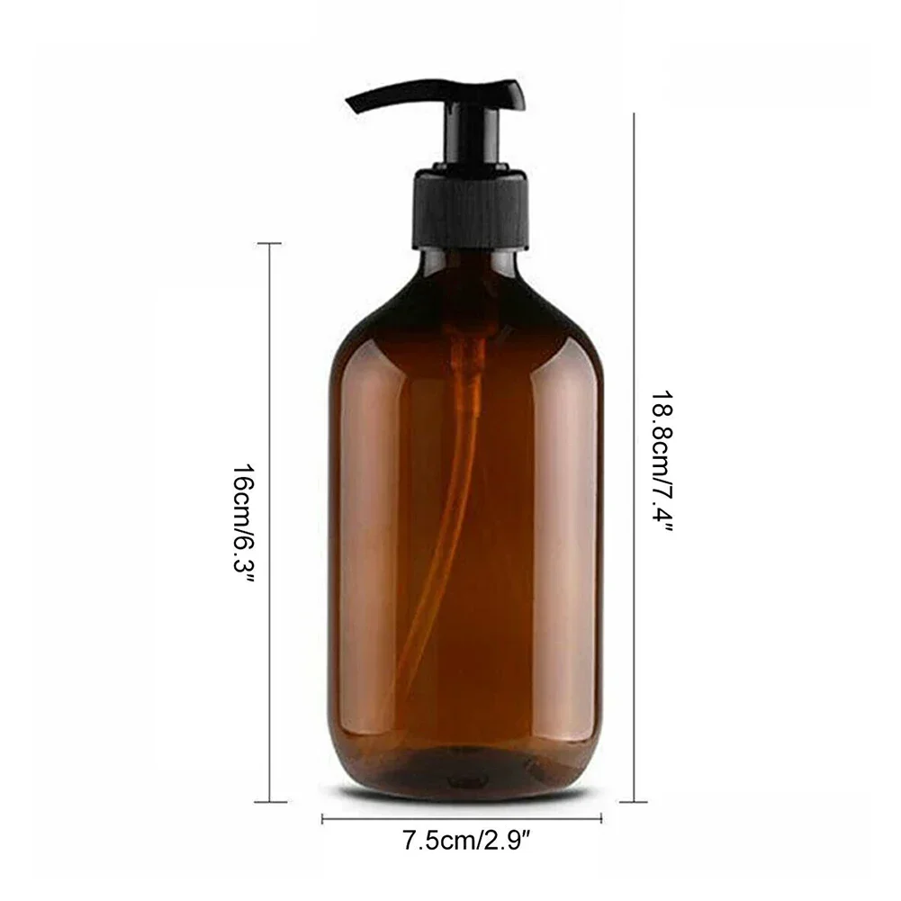Dispensador de jabón para baño, botella dispensadora con bomba de mano reutilizable, Gel de ducha para baño, champú, contenedor de botella rellenable, 4 Uds., 500ml