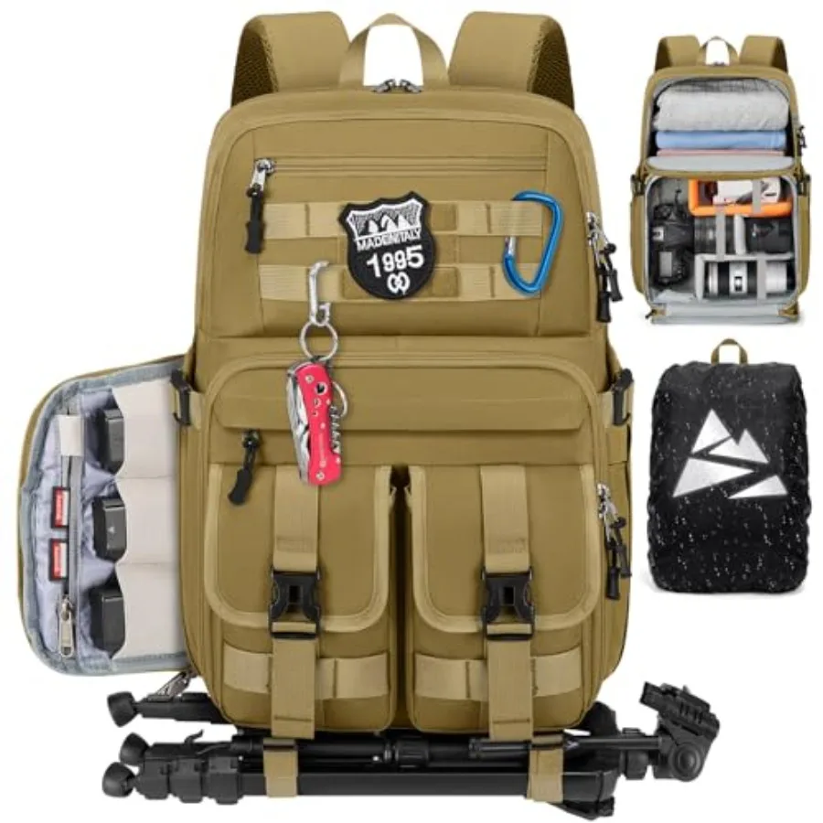 

Camera Bag Backpack for DSLR/SLR/Mirrorless Camera Bags for Photographers 15.6 Inch Waterproof Tactical Photography Backpack Ca