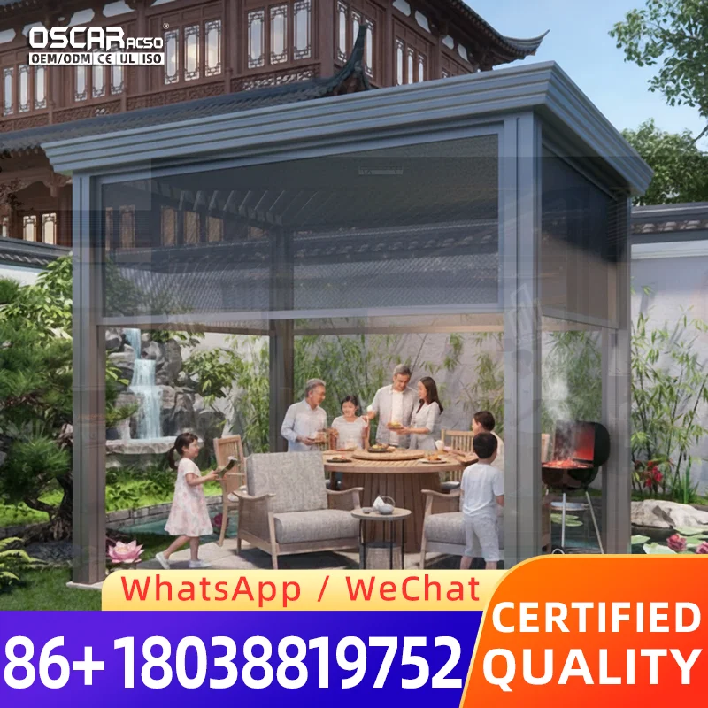Waterproof Electric Louvered Bioclimatic Outdoor Aluminium Pergola for Garden Patio Backyard pergola