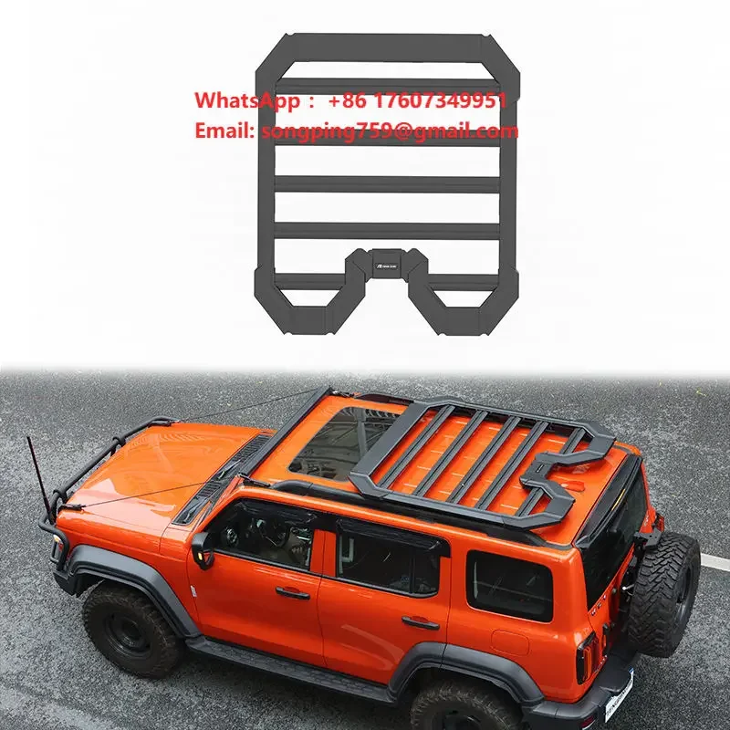 New Designed Quick Installation Aluminium Roof Luggage Roof Tray Luggage Cargo Carrier Black Car Roof Racks for GWM Tank 300