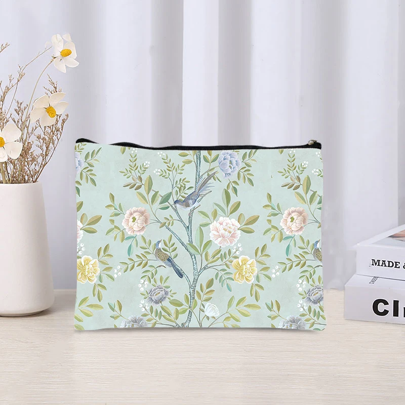 Chinoiserie Makeup Pouch Luxury Women Make Up Bag Travel Perfume Lipstick Storage Bags Trendy Portable Cosmetic Organizer Clutch