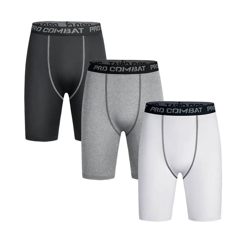 Mallas deportivas de compresión para hombre, pantalones elásticos de secado rápido, talla grande