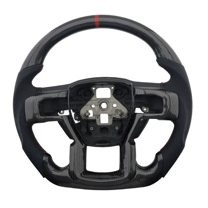 

Оптовая продажа, новые тенденции, перфорированное кожаное колесо из углеродного волокна для рулевого колеса автомобиля Ford Raptor F150