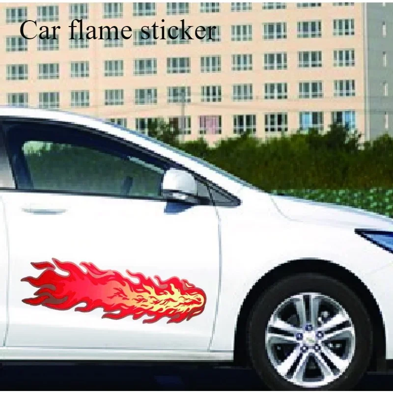 Universal Auto Motorcycle Flame Sticker Waterproof Bumper Scratch Cover Flame Decal New Styling Car Decoration